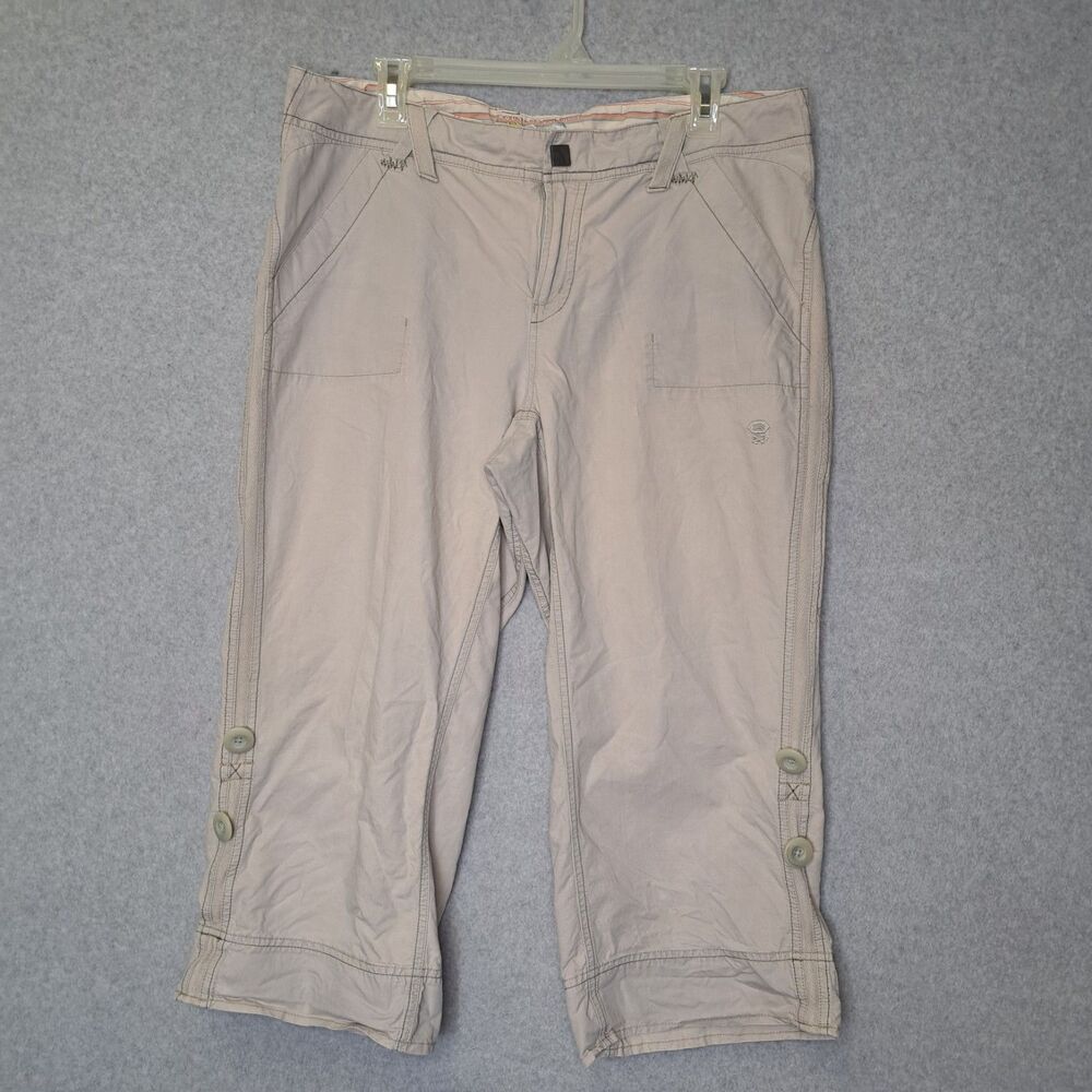 Mountain Hardwear Women's 12 Hemp Organic Cotton Utility Capri Pants Khaki